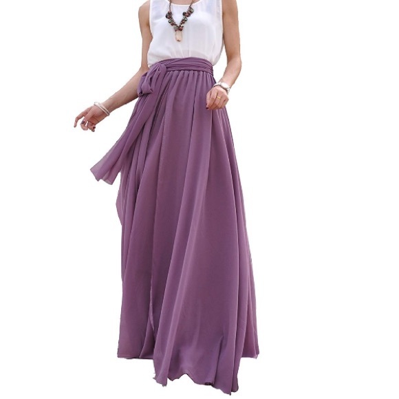 Chiffon Maxi Skirt - Picture 1 of 5